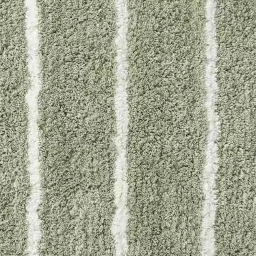The Company Store Lot Plush Spa Stripe Bath Rugs - Dark Willow, 24x40 and 17x24
